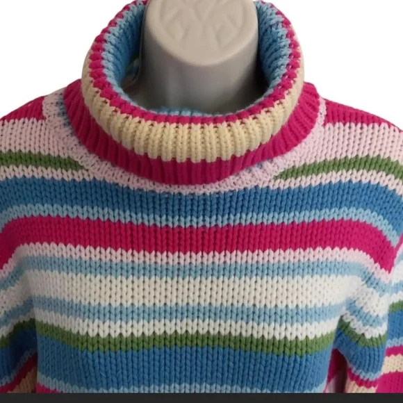 Aeropostale Multicolor Striped Turtleneck Sweater - Picture 3 of 4